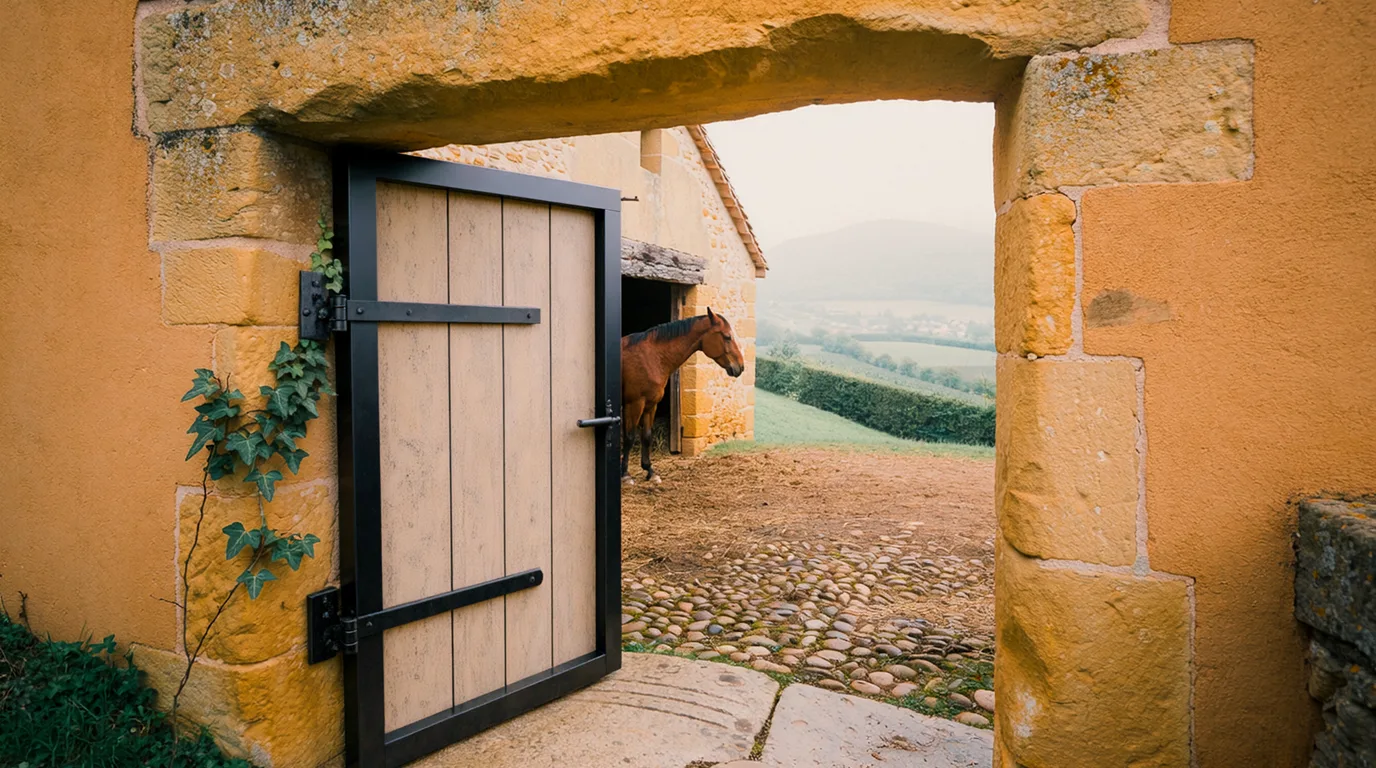 Entrée, La Poneyterie, centre équestre à Millery